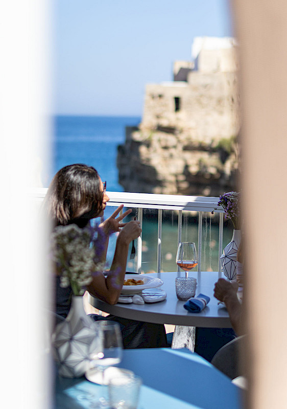 Terrazza con vista panoramica a Polignano a Mare