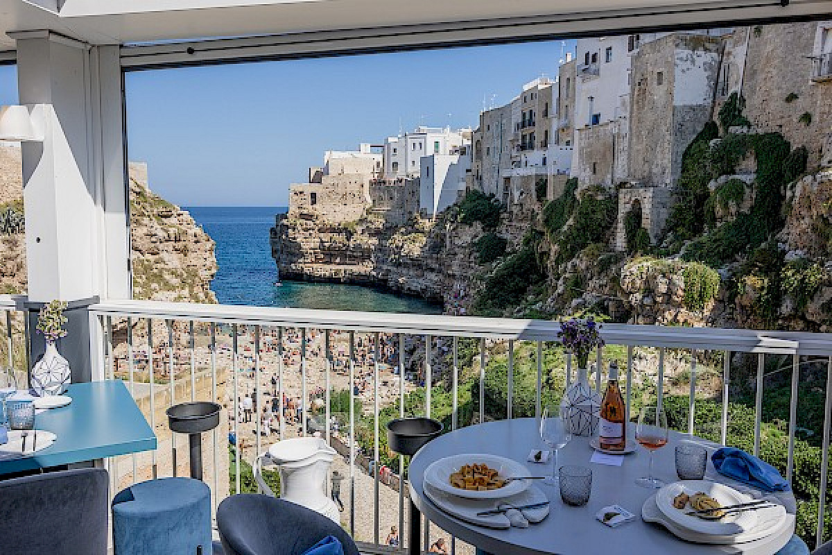 Terrazza con vista panoramica a Polignano a Mare